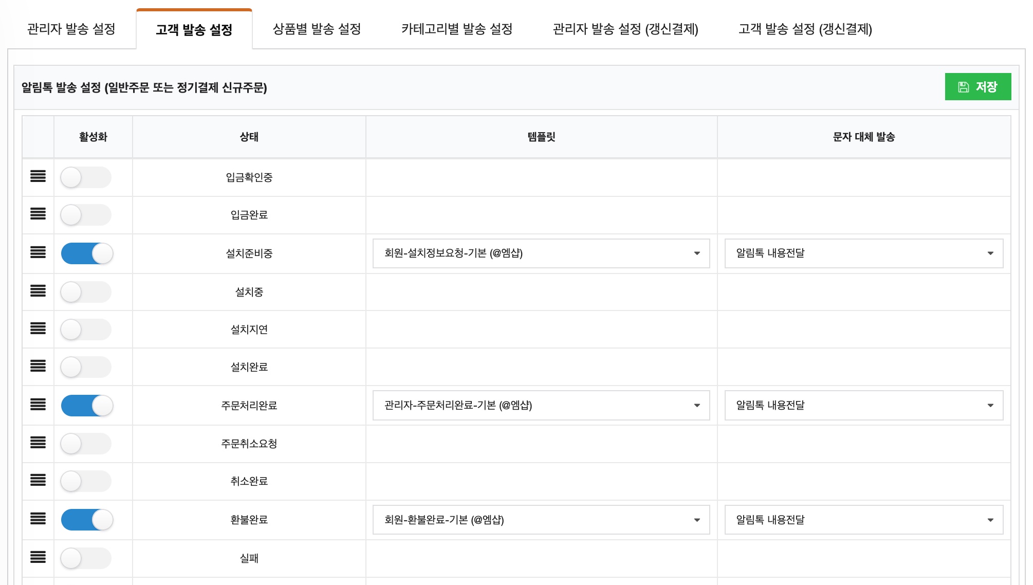 워드프레스알림톡발송_기본설정_코드엠샵