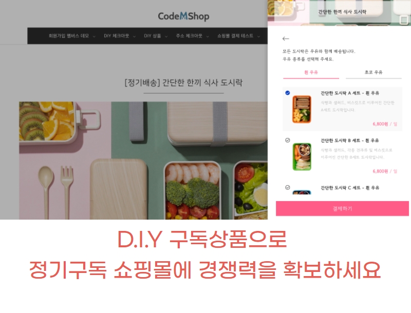 워드프레스쇼핑몰_diy구독상품_코드엠샵